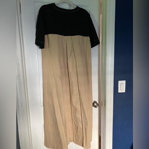 Zara Dress - Black Pinstriped w/ Beige - NWT - Size L - Picture 8 of 8